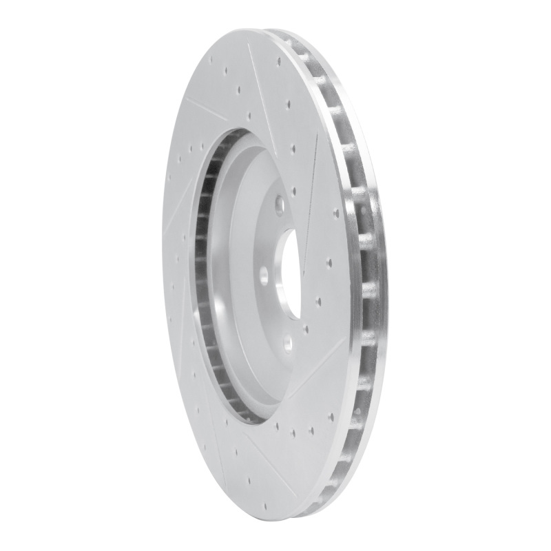 Mercedes-Benz CLS450 Brake Rotor (1) - Rear Left - R1 Concepts - Drilled & Slotted - Silver - `17-`23